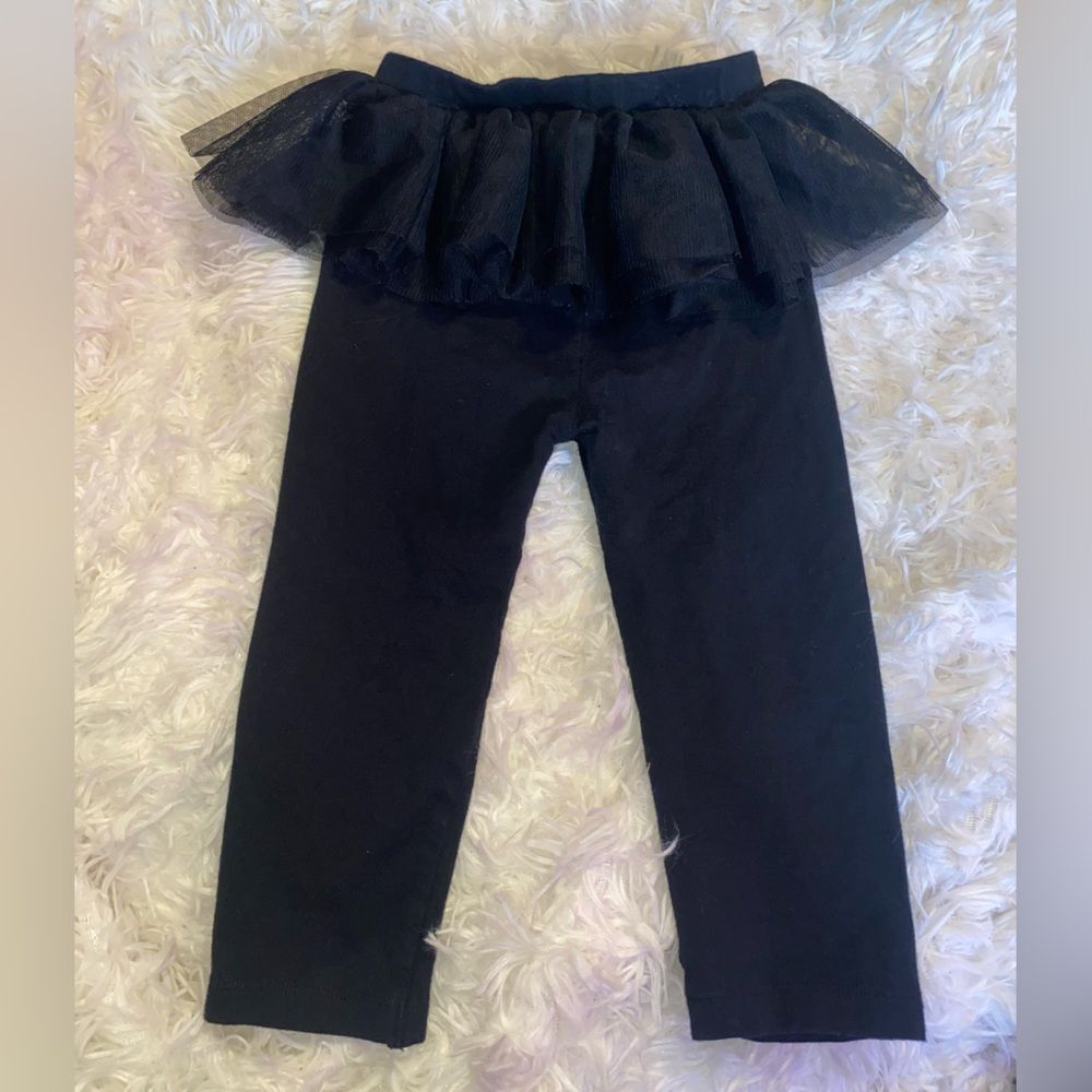 bundles baby place 18-24M Girls Black Leggings w/ Attached Tulle Tutu